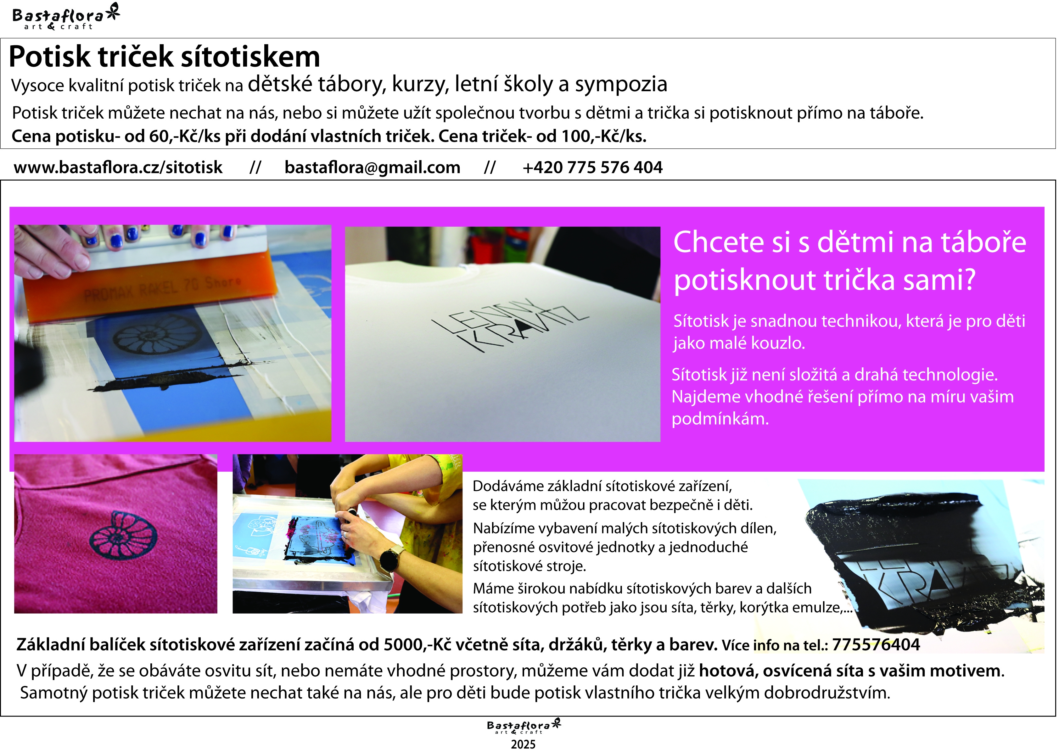 POTISK TRIČEK SÍTOTISKEM